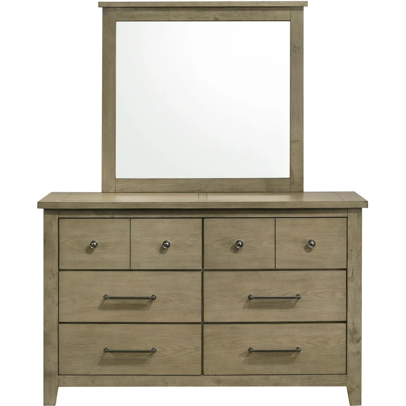 Coaster Furniture Hazlewood 207533M 6-drawer Bedroom Dresser with Mirror - Vineyard Oak