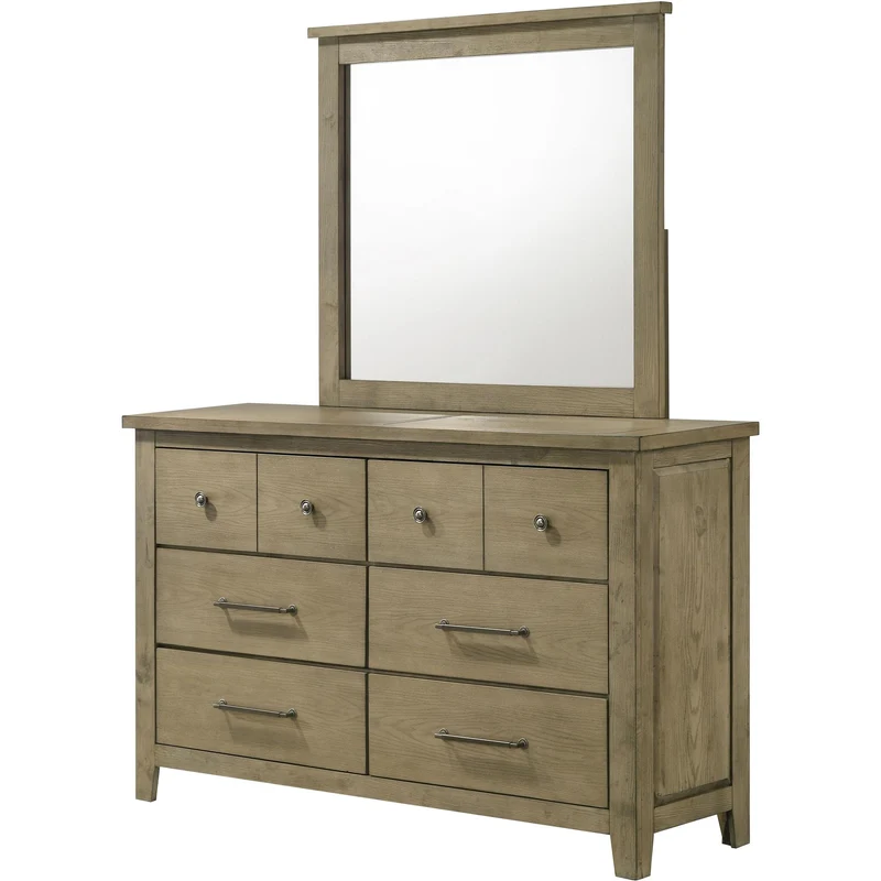 Coaster Furniture Hazlewood 207533M 6-drawer Bedroom Dresser with Mirror - Vineyard Oak