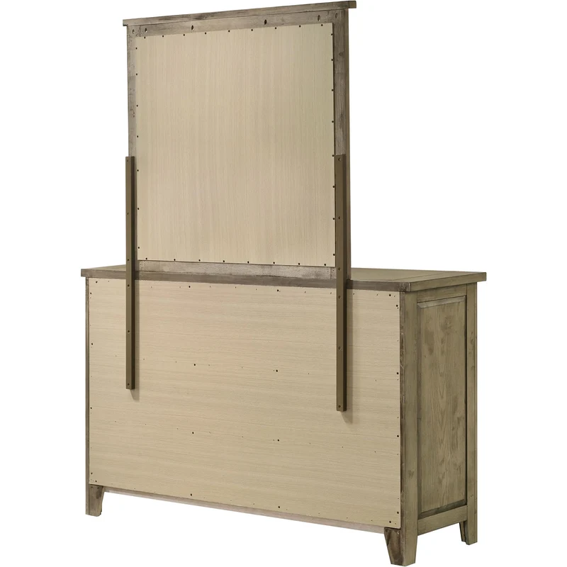 Coaster Furniture Hazlewood 207533M 6-drawer Bedroom Dresser with Mirror - Vineyard Oak