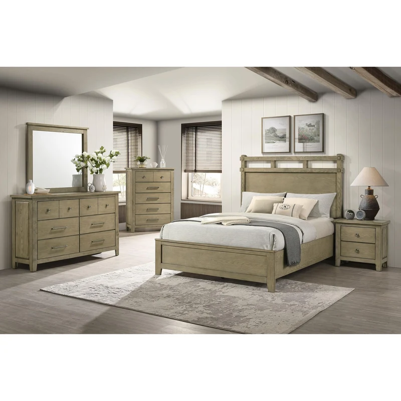 Coaster Furniture Hazlewood 207533M 6-drawer Bedroom Dresser with Mirror - Vineyard Oak