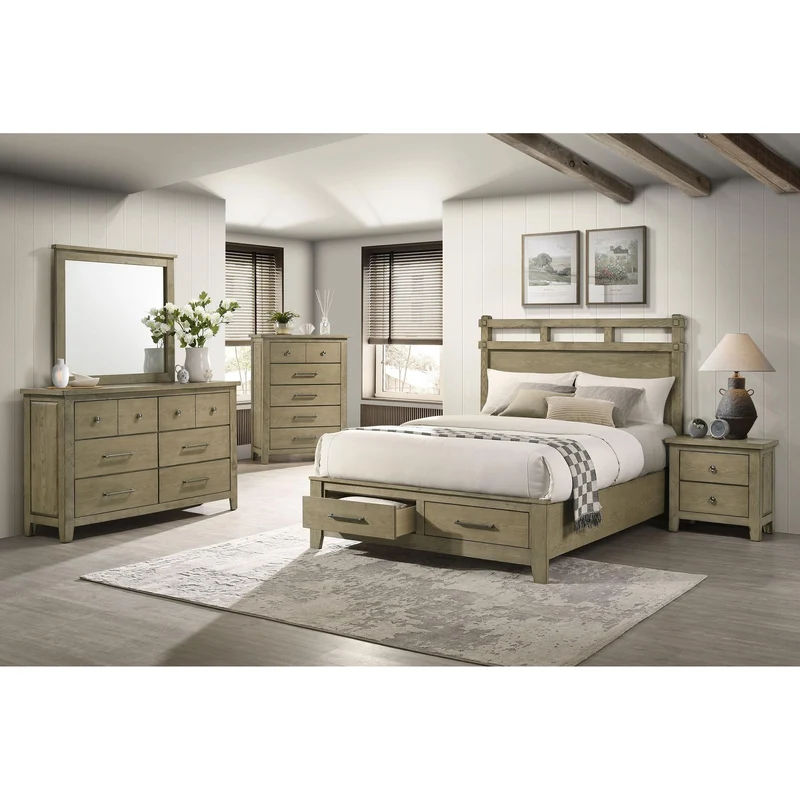 Coaster Furniture Hazlewood 207533M 6-drawer Bedroom Dresser with Mirror - Vineyard Oak