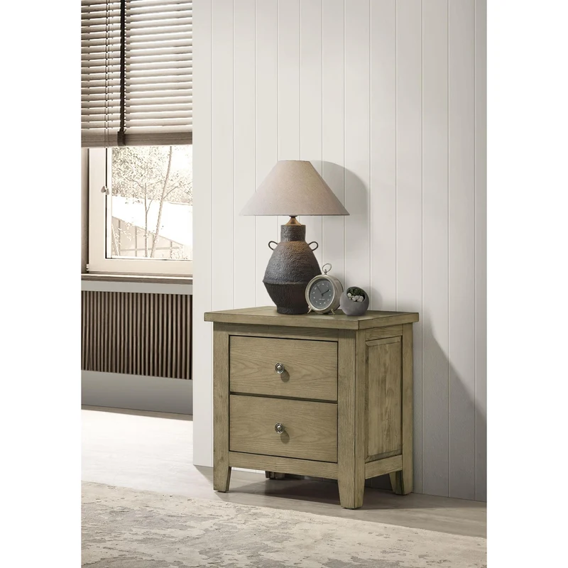 Coaster Furniture Hazlewood 207532 2-drawer Nightstand Bedside Table - Vineyard Oak