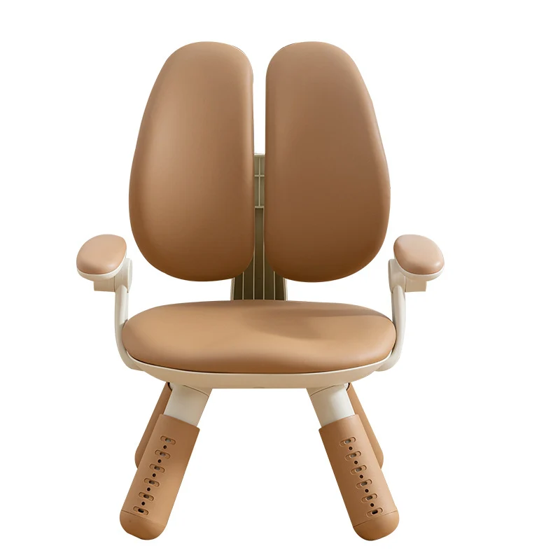 Contemporary Creative Square PU Leather PP Height-Adjustable Backrest Armrest Kids Chair For Living Room & Bedroom