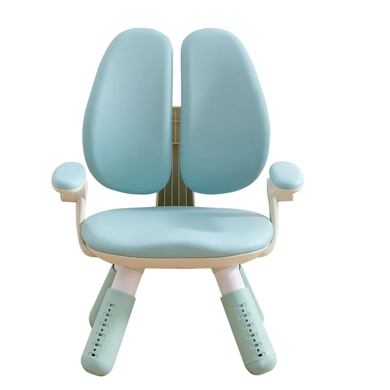 Contemporary Creative Square PU Leather PP Height-Adjustable Backrest Armrest Kids Chair For Living Room & Bedroom