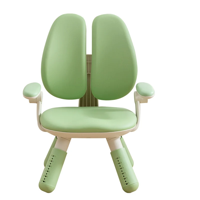 Contemporary Creative Square PU Leather PP Height-Adjustable Backrest Armrest Kids Chair For Living Room & Bedroom