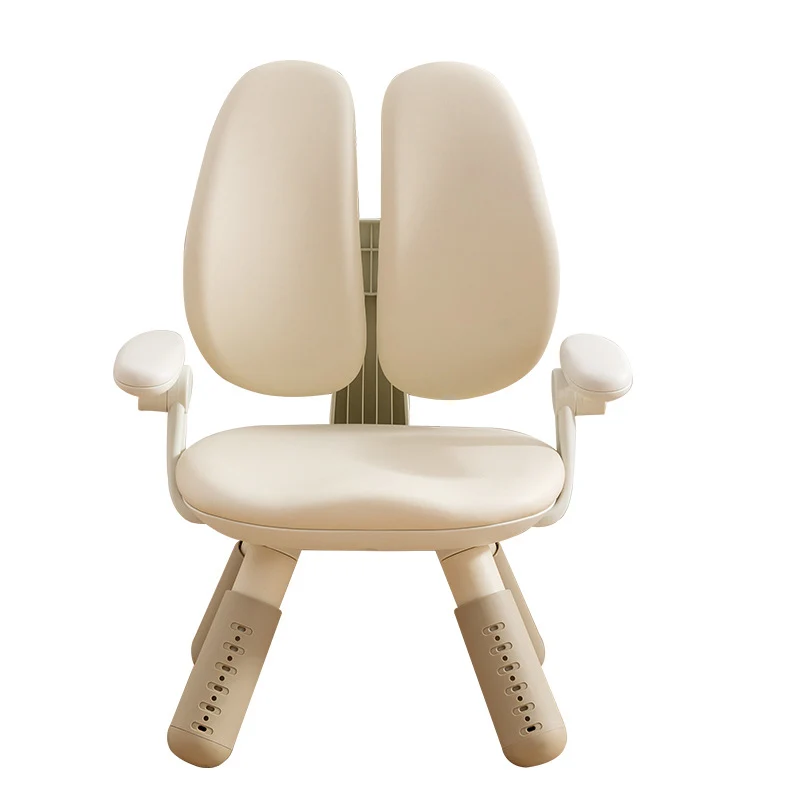 Contemporary Creative Square PU Leather PP Height-Adjustable Backrest Armrest Kids Chair For Living Room & Bedroom