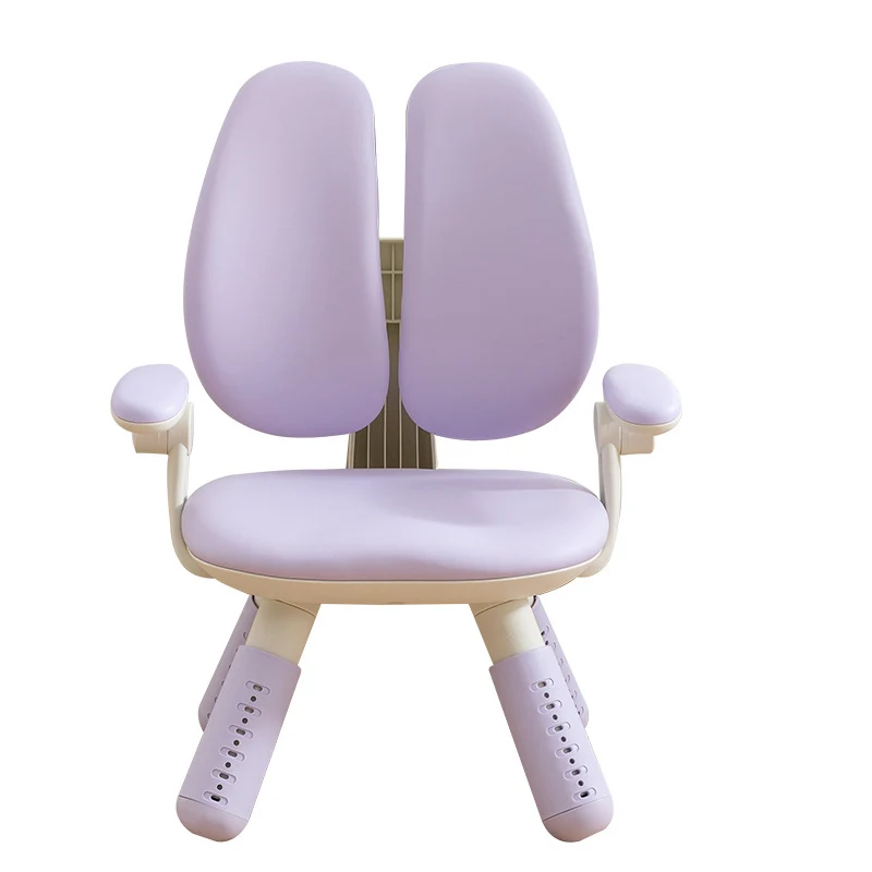 Contemporary Creative Square PU Leather PP Height-Adjustable Backrest Armrest Kids Chair For Living Room & Bedroom
