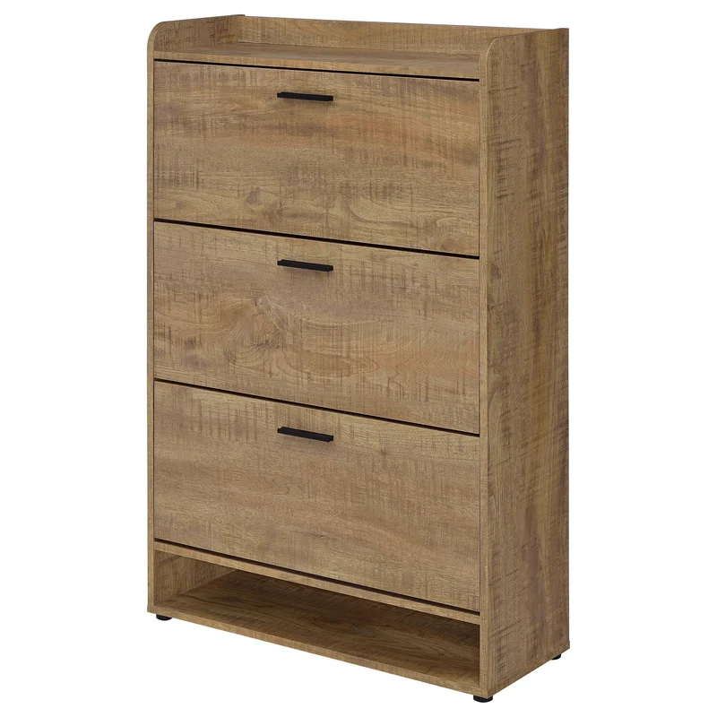 Coaster Furniture Denia 950425 3-tier Engineered Wood Shoe Cabinet - Mango