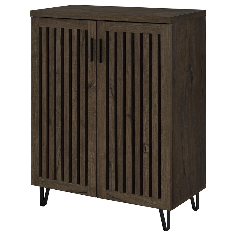 Coaster Furniture Brixton 950423 2-door Entryway Shoe Storage Cabinets - Smoked Oak