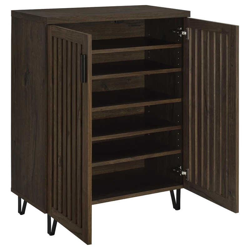 Coaster Furniture Brixton 950423 2-door Entryway Shoe Storage Cabinets - Smoked Oak