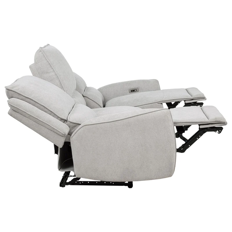 Coaster Furniture Sylmar 610521P Chenille Upholstered Power Reclining Sofa - Dove Grey