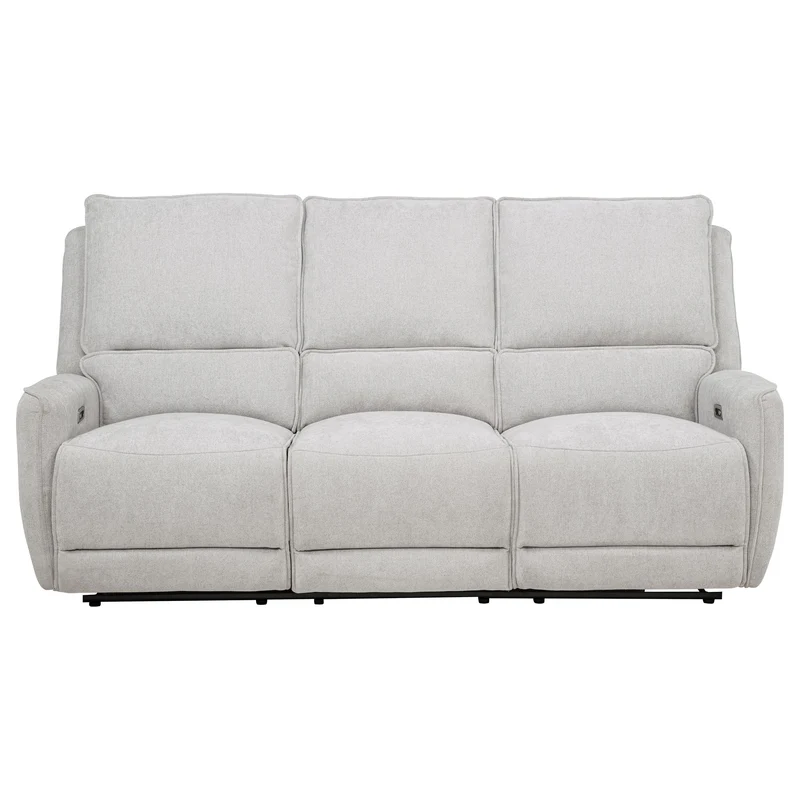 Coaster Furniture Sylmar 610521P Chenille Upholstered Power Reclining Sofa - Dove Grey