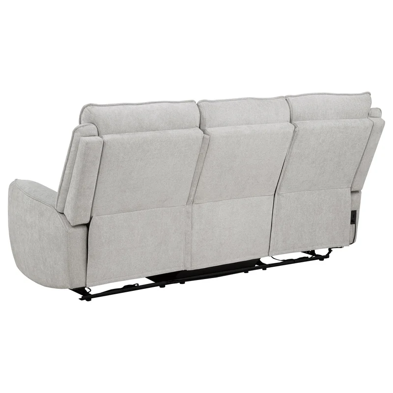 Coaster Furniture Sylmar 610521P Chenille Upholstered Power Reclining Sofa - Dove Grey