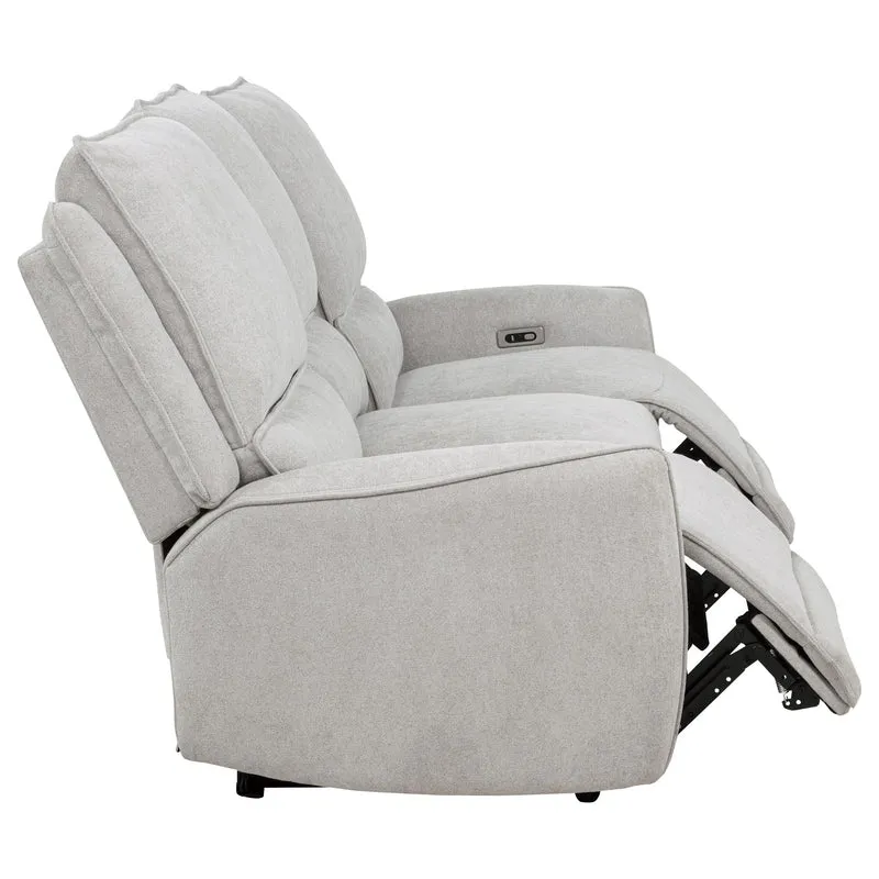Coaster Furniture Sylmar 610521P Chenille Upholstered Power Reclining Sofa - Dove Grey