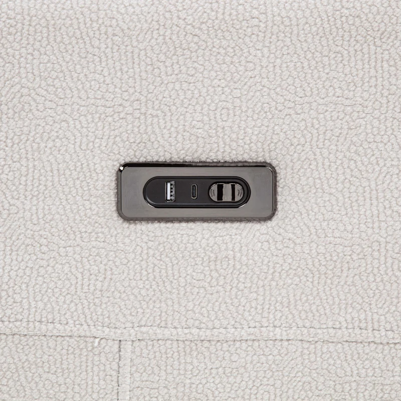 Coaster Furniture Kennett 610151P Chenille Upholstered Power Reclining Sofa - Ivory