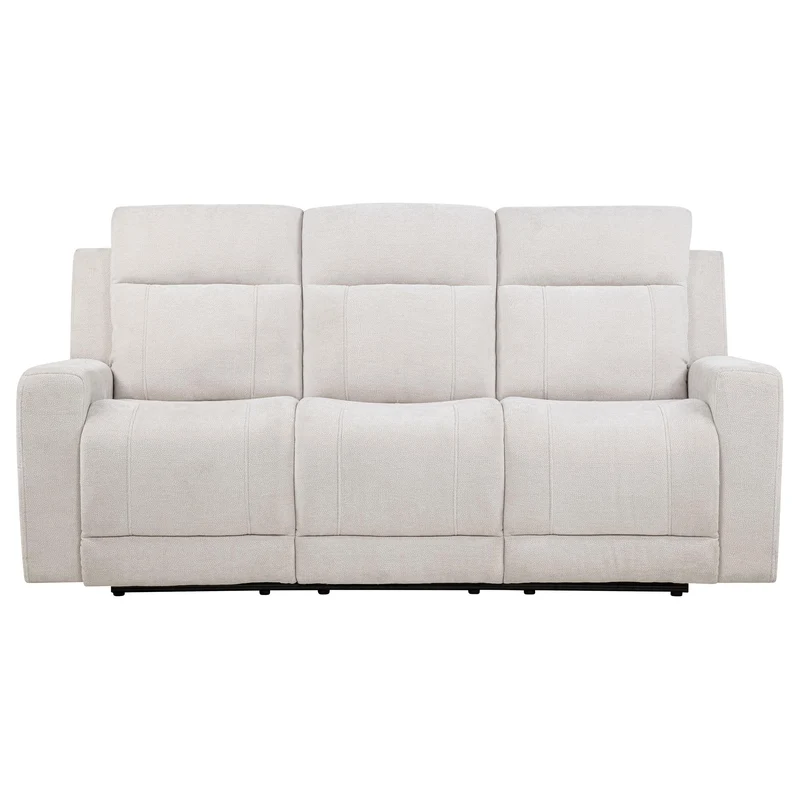 Coaster Furniture Kennett 610151P Chenille Upholstered Power Reclining Sofa - Ivory