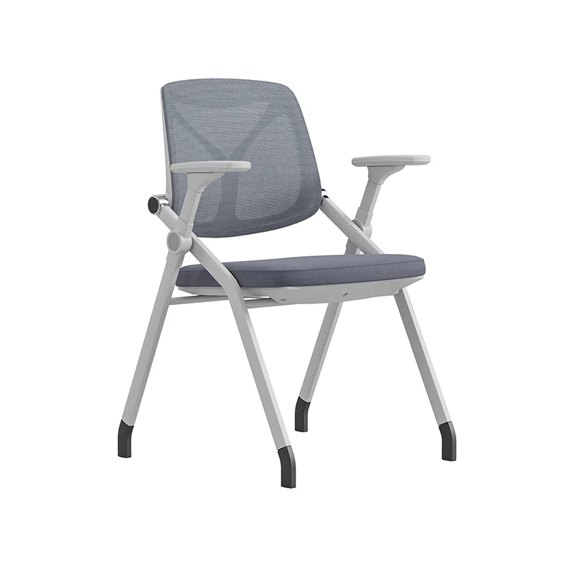 Modern PP Armrest & Mesh Back Ergonomic Folding Desk Chair - Minimalist High-Density Sponge Seat & Durable Frame For Home Office