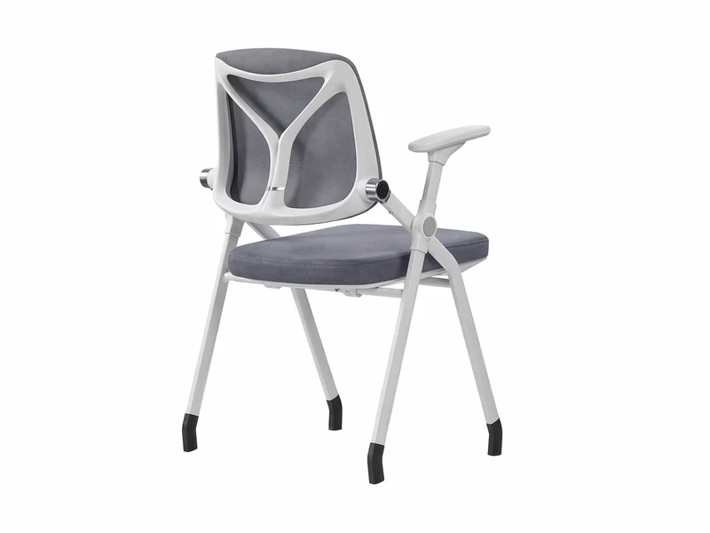 Modern PP Armrest & Mesh Back Ergonomic Folding Desk Chair - Minimalist High-Density Sponge Seat & Durable Frame For Home Office