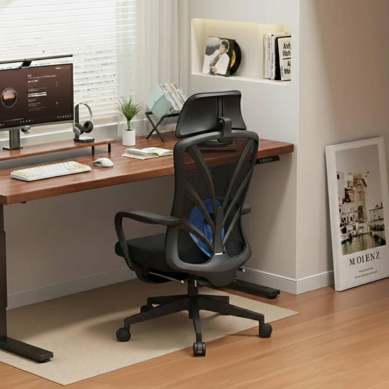 Peacock Back Adjustable Recliner Desk Chair - Minimalist Ergonomic Design 150° Recline & Breathable Mesh & SGS Certified Gas Lift For Home Office
