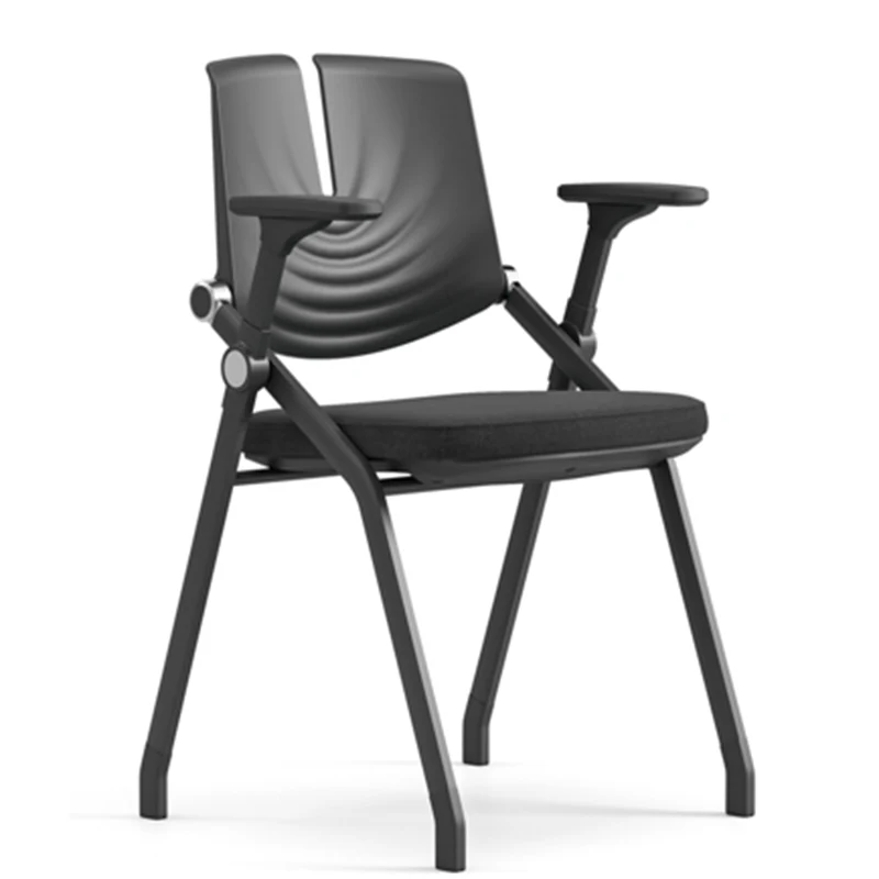 Comfort & Durability Ergonomic Foldable Desk Chair - Minimalist White Frame Chair Adjustable Backrest & Silent Casters Design For Home Office