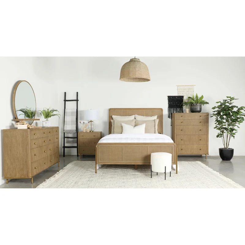 Coaster Furniture Arini 224303M 8-Drawer Dresser with Mirror - Sand Wash