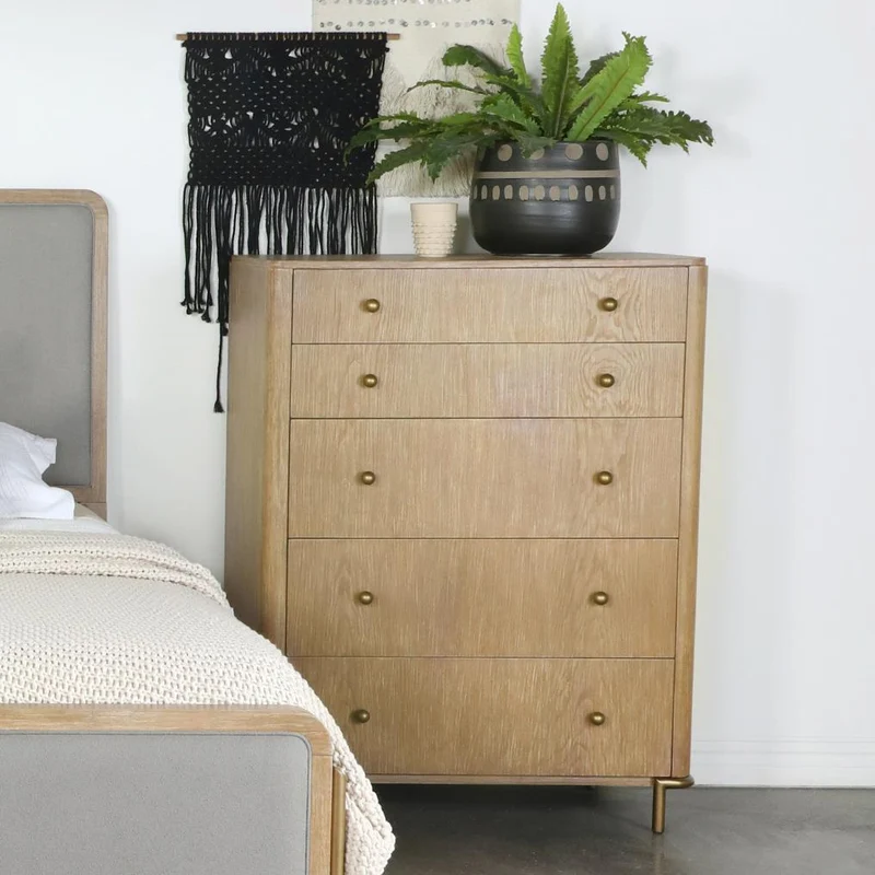 Coaster Furniture Arini 224305 5-Drawer Bedroom Chest - Sand Wash