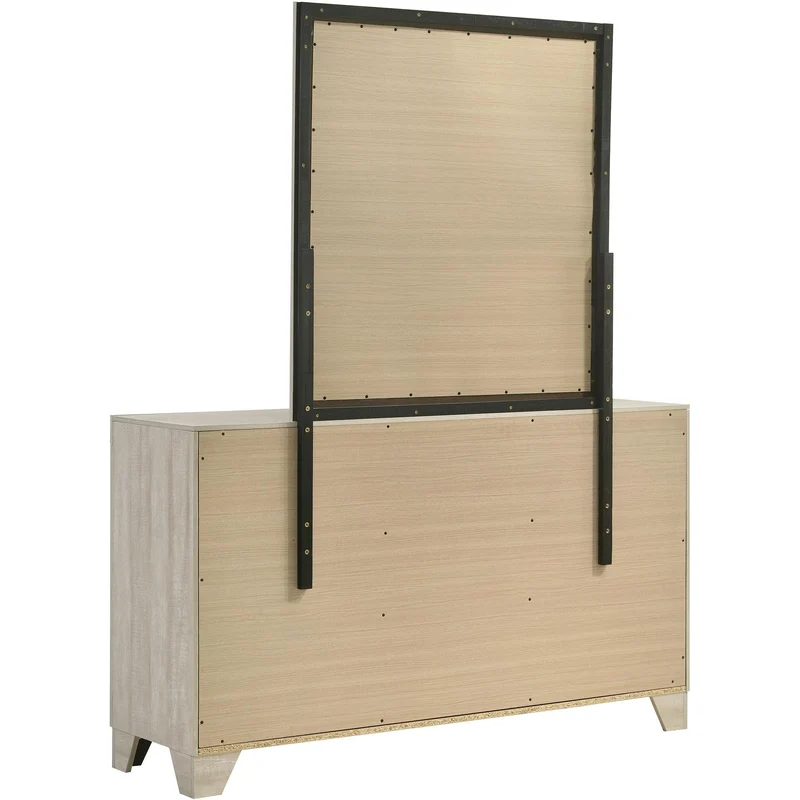 Coaster Furniture Trenton 225063M 6-drawer Bedroom Dresser With Mirror - Rustic Cream