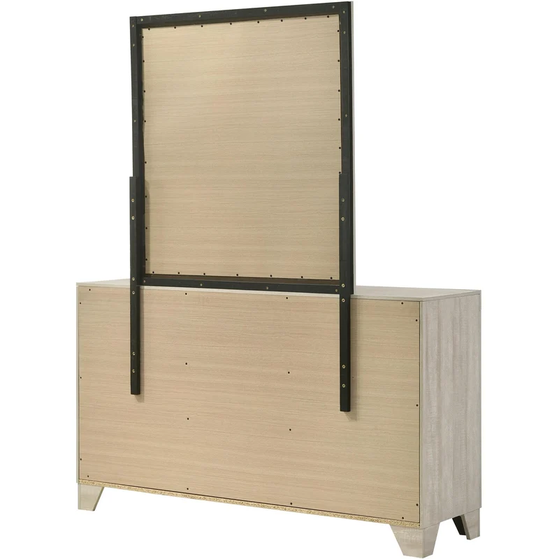 Coaster Furniture Trenton 225063M 6-drawer Bedroom Dresser With Mirror - Rustic Cream