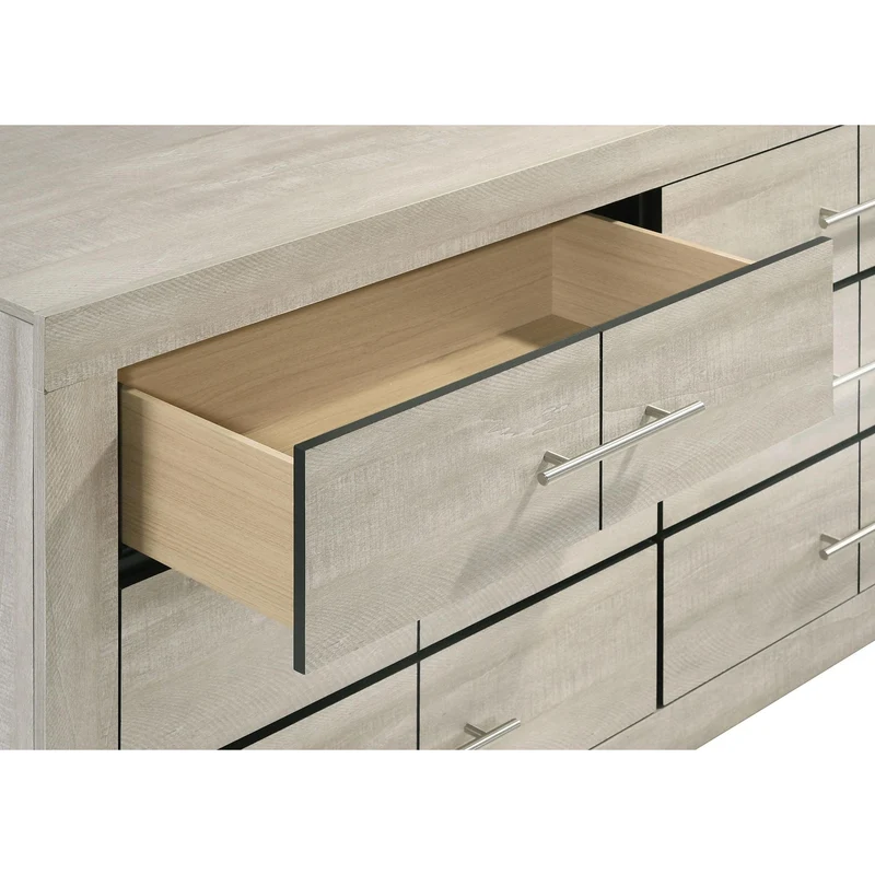 Coaster Furniture Trenton 225063M 6-drawer Bedroom Dresser With Mirror - Rustic Cream