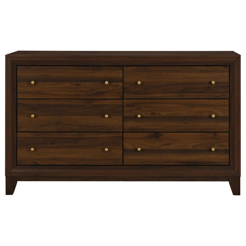 Coaster Furniture Welsley 223443 6-Drawer Dresser Cabinet - Walnut