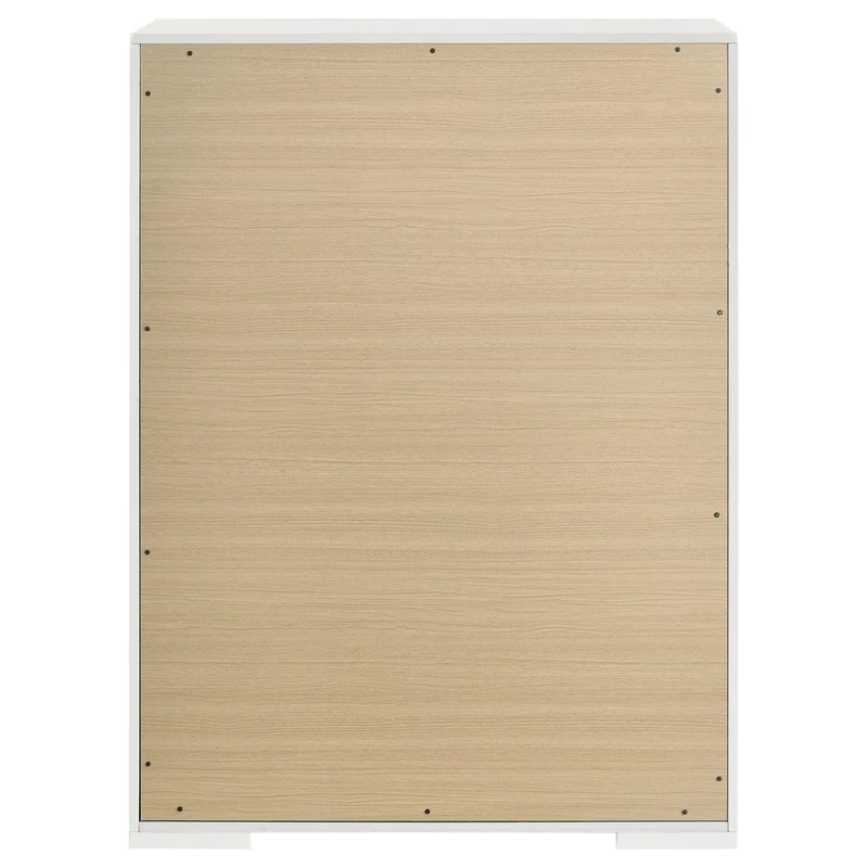 Coaster Furniture Ives 224945 5-Drawer Bedroom Chest of Drawers - White High Gloss