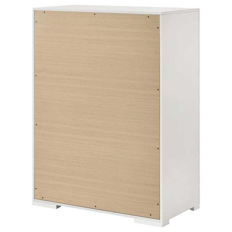 Coaster Furniture Ives 224945 5-Drawer Bedroom Chest of Drawers - White High Gloss