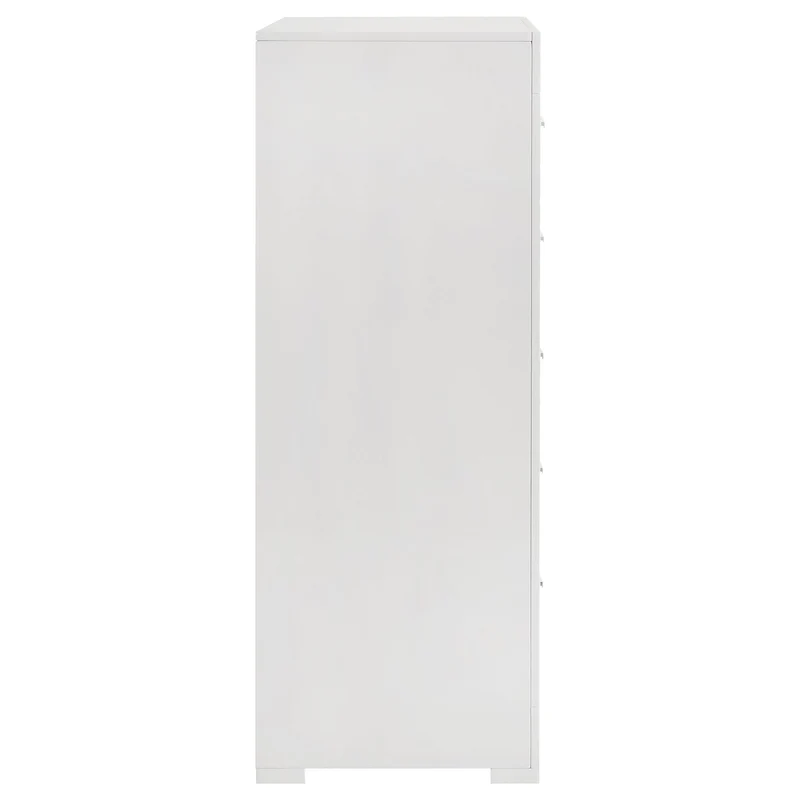 Coaster Furniture Ives 224945 5-Drawer Bedroom Chest of Drawers - White High Gloss