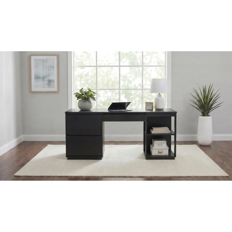 Coaster Furniture Harkes 800798 75-inch 3-drawer Computer Desk with Adjustable Shelf - Coffee Bean