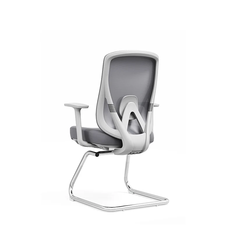 Modern Minimalist Mesh Bow Reception Chair - Tear-Resistant Mesh & Lumbar Support Business Use Desk Chair For Home Office
