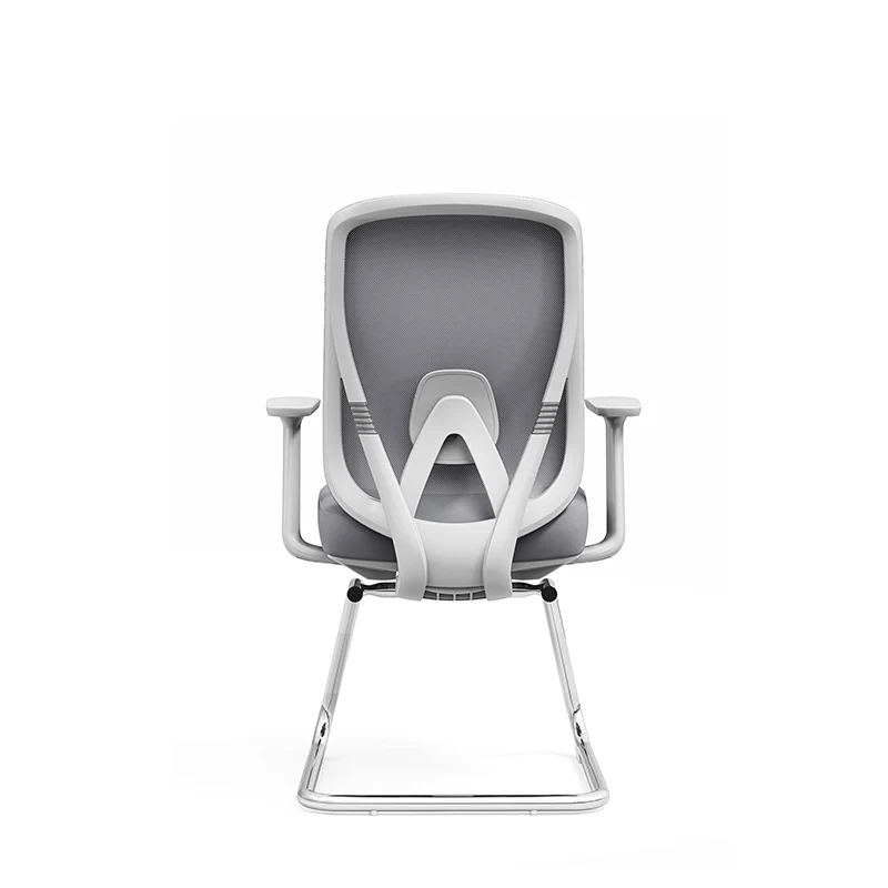 Modern Minimalist Mesh Bow Reception Chair - Tear-Resistant Mesh & Lumbar Support Business Use Desk Chair For Home Office