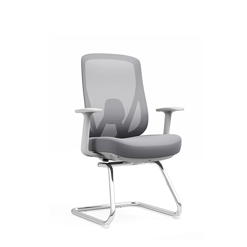 Modern Minimalist Mesh Bow Reception Chair - Tear-Resistant Mesh & Lumbar Support Business Use Desk Chair For Home Office