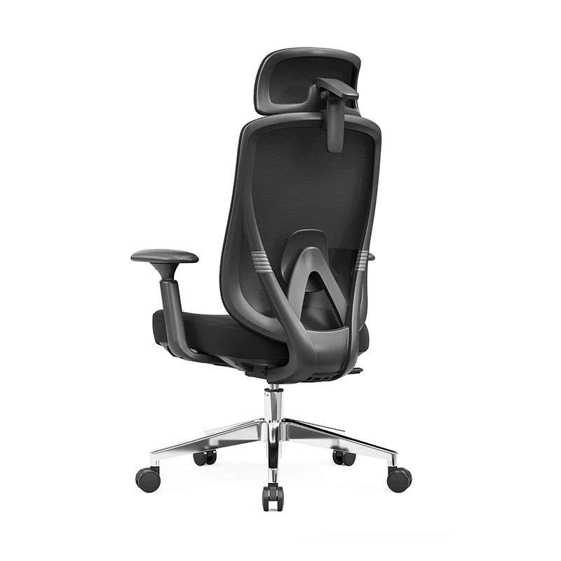 Modern Minimalist High-Back Mesh Executive Desk Chair - 4D Adjustable Headrest & Lumbar Support Silent Caster Ergonomic Office Chair For Home Office