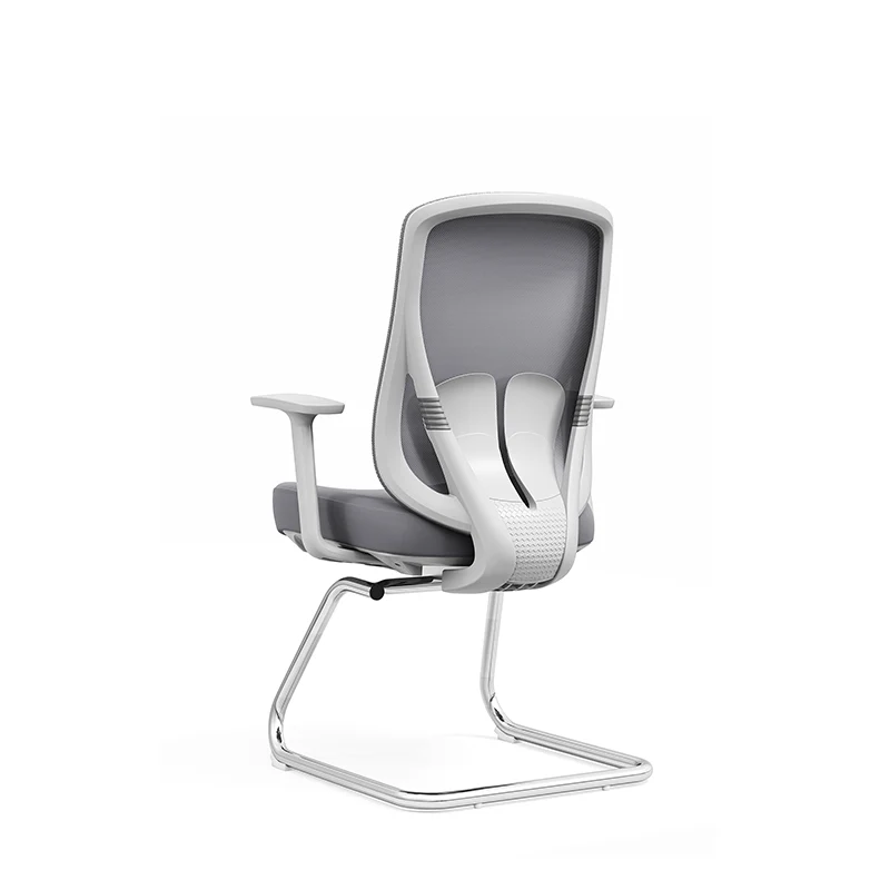 Modern Minimalist Mesh Bow Office Chair - Ergonomic Lumbar Support High-Resilience Sponge Cushion Desk Chair For Home Office