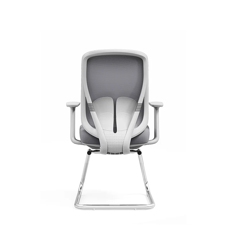 Modern Minimalist Mesh Bow Office Chair - Ergonomic Lumbar Support High-Resilience Sponge Cushion Desk Chair For Home Office