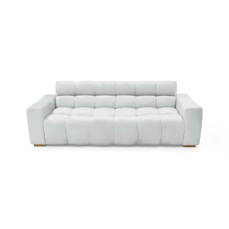Sofá Cama Reclinable 3 Posiciones Miami 228x91x78 Tela Plata