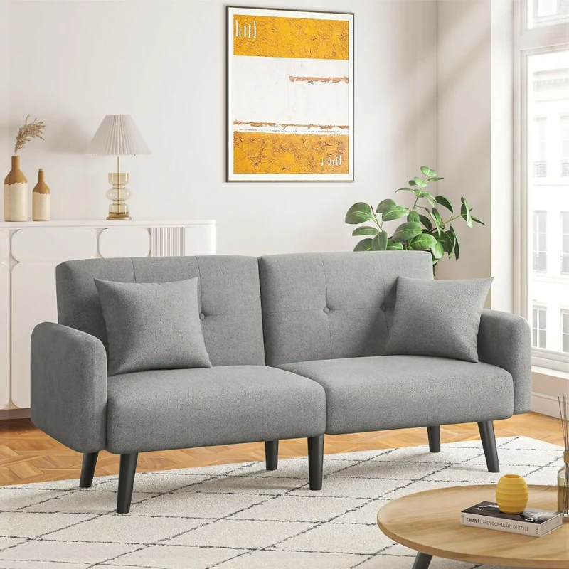 Sofá Cama 2 Puestos Gris Akodie