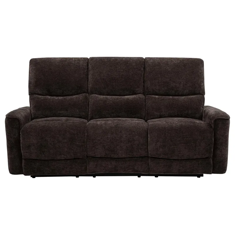Coaster Furniture Navarro 609571 Chenille Upholstered Reclining Sofa - Dark Brown