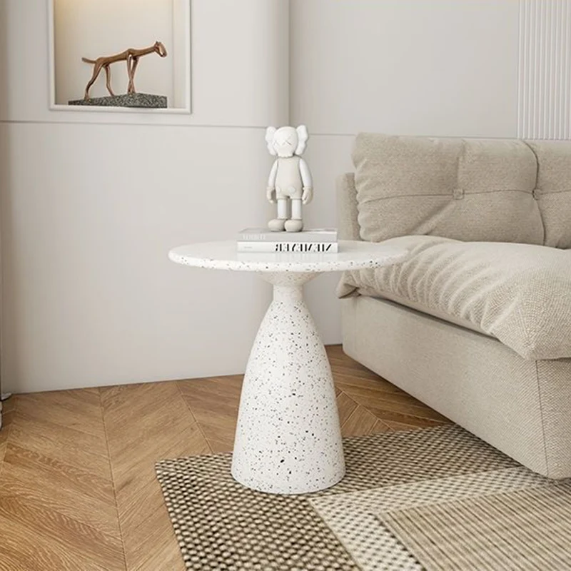 Traditional Japanese Carbon Steel Round Conical End Table 1 Tier For Living Room
