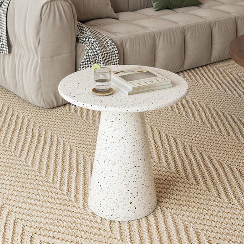Traditional Japanese Carbon Steel Round Conical End Table 1 Tier For Living Room
