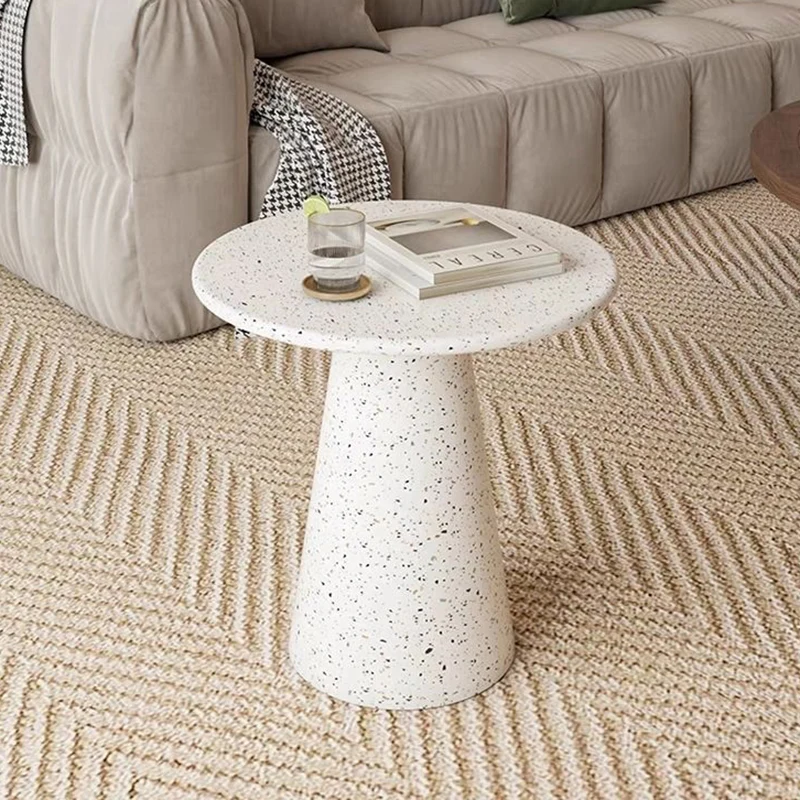 Traditional Japanese Carbon Steel Round Conical End Table 1 Tier For Living Room
