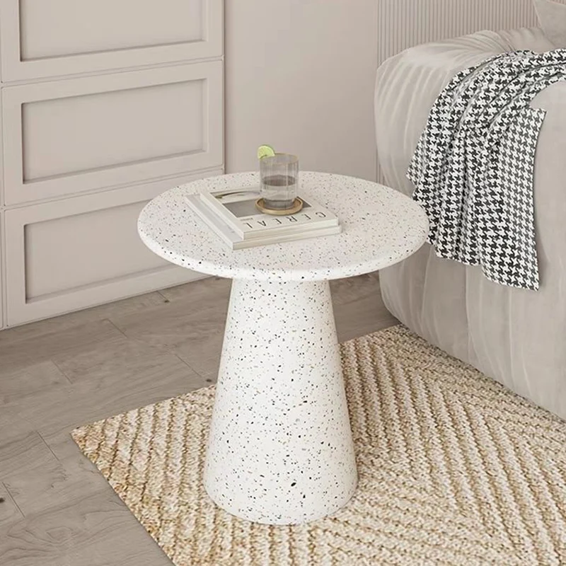 Traditional Japanese Carbon Steel Round Conical End Table 1 Tier For Living Room