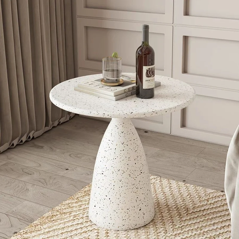 Traditional Japanese Carbon Steel Round Conical End Table 1 Tier For Living Room