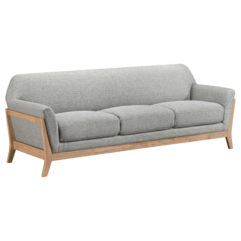 Coaster Furniture Vaughn 511071 Fabric Upholstered Flared Arm Sofa - Grey