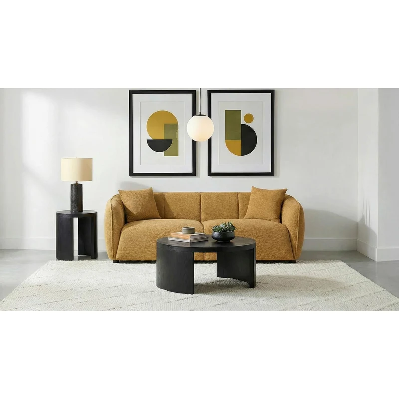 Coaster Furniture Aleisha 503061 Fabric Upholstered Sofa - Mustard Yellow
